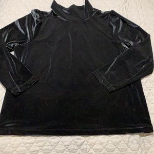 Loft Black Velvet Top